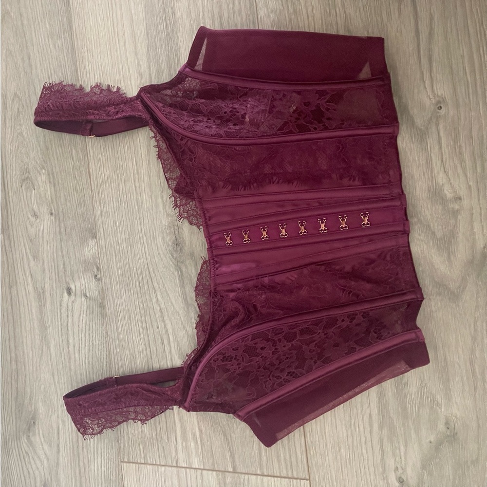 Victoria Secret Wine Colored Corset Top Bra Top